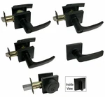 House Guard Matte Black Square Door Levers Locks Knobs Handle Privacy Keyed. Fixed Price $22.99.