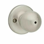 Kwikset 300P 15 Cp Polo Bed And Bath Knob, Satin Nickel - Lot Of 2. Fixed Price $22.99.