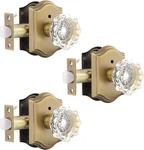 Gobrico 3 Pack Privacy Crystal Glass Door Knobs With Lock,heavy Duty Lockse. Fixed Price $121.95.