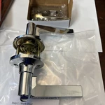 Miseno Hazel Flat Bar Single Cylinder Keyed Entry Door Lever Set Polished Chrome. Fixed Price $22.99.