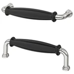 2 Pack Ikea Klingstorp Cabinet Door Handles Black Chrome Plated 5" 9/16". Fixed Price $21.84.