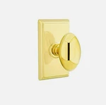 Emtek 8121EUS3NL Passage, Rectangular Rosette, Egg Knob, Unlacquered Brass *new*. Fixed Price $132.50.