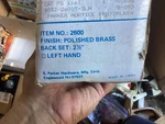 Parker Hardware #2600 Left Hand Mortise Lockset Polished Brass Finish Nos. Fixed Price $99.95.