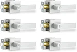 Razcc Privacy Door Levers 6 Pack Satin Nickel Handles Heavy Duty Bed & Bath .... Fixed Price $84.99.