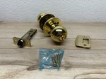 Faultless Tubular Lockset Polished Brass Privacy Universal Door Knob T3710 Nos. Fixed Price $12.89.