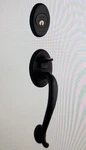Baldwin 85315190FD Logan Dummy Handleset W/ Classic Interior Knob,satin Black. Fixed Price $275.00.