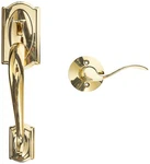 Front Entry Handleset Schlage FE285CAM505ACC605LH Left Handed Bright Brass Lever. Fixed Price $179.99.