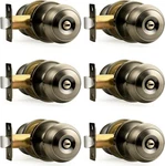 6 Pack Probrico Black Door Knobs For Bedroom Bathroom, Interior Privacy, Ball. Fixed Price $64.97.