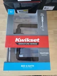 Kwikset Trafford Matte Black Round Straight Bed/bath Door Handle 97301-027. Fixed Price $23.99.