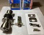 Brinks Keyed Entry Door Lock Satin Nickel Finish 2101-119 Knob & Hardware. Fixed Price $5.00.