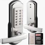 Elemake Left Handed Keyless Door Lock, Mechanical Keypad With Handle,. Fixed Price $85.85.