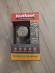 Kwikset Signature Series Deadbolt, Satin Nickel, 15 Smt Cp K4 V1 99800-123. Fixed Price $29.99.