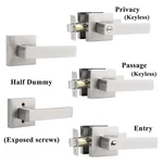 Probrico Brushed Nickel Privacy Interior Door Levers Heavy Duty Handle. Fixed Price $31.17.