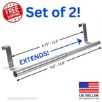 Over Door Extendable Towel Bar Rack Hanging Bathroom Kitchen Cabinet - Set Of 2. Fixed Price $14.97.