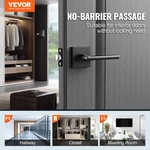 Passage Door Handle, 1 Pack Matte Black Lever, Meeting Spaces 738. Fixed Price $25.33.
