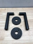 Emtek C5209STUUS19 Stuttgart Privacy Lever, Disk Rose, Cf, Flat Black. Fixed Price $124.99.