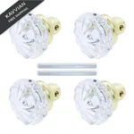 Akrilane Mortise Glass Door Knobs Antique Crystal Vintage Brass Set Of 2. Fixed Price $31.64.