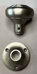 Signature Hardware Ribbed Passage Door Knob Set Solid Brass Brushed Nickel New. Fixed Price $24.99.