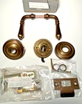 Omnia 752/00 Privacy Lever Set PR4 Sb 2-3/8 B.s 1-3/8 Door Antique Brass Nos. Fixed Price $188.88.