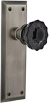 Nostalgic Warehouse New York Plate Single Dummy Crystal Black Glass Door Knob. Fixed Price $49.99.