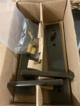 Emtek 17B1US10B Rh Modern Multi Point Door Trim Set, Oil Rubbed Bronze Helios. Fixed Price $253.99.