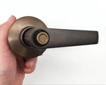 Schlage Door Lever Privacy Locking Latch Oil Rubbed Bronze Sat AL40S 2-3/8" Bs. Fixed Price $49.49.