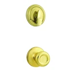 Kwikset Tylo Interior Door Knob Single Cylinder Polished Brass Handleset Trim. Fixed Price $29.99.