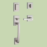 Baldwin 91800-043 Prestige Spyglass Single Cylinder Satin Nickel Door Handleset. Fixed Price $168.99.