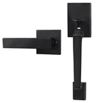 Azdele Matte Black Front Door Handle Set With Reversible Lever - Exterior Doo.... Fixed Price $53.47.