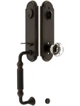 Emtek Orleans Style Tubular Handleset In Oil Rubbed Bronze With Old Town Knobs. Fixed Price $603.74.