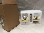 Hiemey Glass Crystal Door Knobs Interior Passage Fuction Satin Brass Pa.... Fixed Price $29.99.