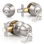Knobonly Entry Door Knobs Double Cylinder Deadbolt, Keyed Alike Handle. Fixed Price $46.50.