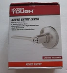 Hyper Tough Keyed Entry Lever Exterior Door Satin Nickel Finish Ansi Grade 3 Nip. Fixed Price $12.99.