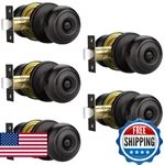 Ehomeware 5 Pack Bronze Door Knob With Lock Interior Bedroom Bathroom Keyless Pr. Fixed Price $61.45.
