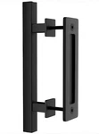 Winsoon 12 In. Black Powder Coated Finish Pull & Flush Barn Door Handle Set. Fixed Price $19.99.