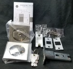 Patikil Pocket Door Lock With Keys Invisible Recessed Handle Latch Silver Toned. Fixed Price $15.99.