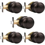 Probrico Interior Door Knobs, Bronze Closet 5 Pack, Oil Rubbed. Fixed Price $76.39.