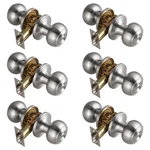 6 Pack Brushed Nickel Door Knobs Interior,bath & Bed Privacy Knob, Keyle.... Fixed Price $45.36.