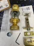 Kwikset 720PSKRDT-4 Pismo Passage Door Knob With Round Rose Satin Brass. Fixed Price $33.29.