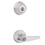 Delta Satin Chrome Keyed Entry Door Handle Single Cylinder Deadbolt Combo Pa. Fixed Price $49.50.