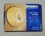 Brinks Single Cylinder Deadbolt Polished Brass Finish Series 2017-105 New. Fixed Price $19.99.