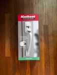 Kwikset Prague Satin Nickel Entry Door Handle Only With Round Pismo Knob. Fixed Price $52.99.