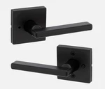 Kwikset Halifax Square Matte Black Privacy Bed/bath Door Handle With Lock. Fixed Price $24.95.