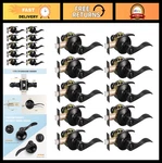 Knobwell Matte Black Privacy Door Lever 10 Pack Reversible Interior Handle. Fixed Price $184.99.