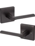 Kwikset 91540 022 Lisbon Door Lever Handle Square Rosette Venetian Bronze. Fixed Price $30.00.