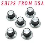Kaish 6X Vintage Style Guitar Amplifier Effect Pedal Knobs Black /silver Cap. Fixed Price $13.98.