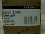 Baldwin Hardware Turn Piece Knob For Deadbolt Lock 8030-112-0510 *sealed*. Fixed Price $24.99.
