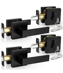 Sopoby Matte Black Passage Door Handles With Single Cylinder Deadbolts Combo Pac. Fixed Price $32.99.