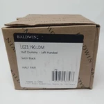 Baldwin Half Dummy Lever L023.190.RDM Satin Black New Box Left Handed. Fixed Price $43.64.