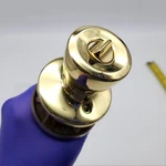 Kwikset Door Knob Exit Lock Brass Bel Air 2-3/8" Backset 100B Dl Usa Made Nos. Fixed Price $13.34.